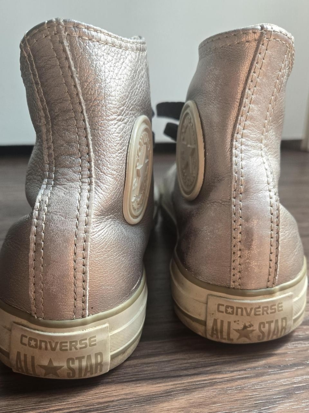 Converse Metallic Silver High-Top Sneakers - Picture 3 of 3